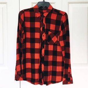 classic red plaid flannel ✰ size small